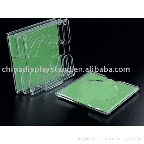 acrylic Napkin Box -Cocktail Napkin Coaster Set with Stand